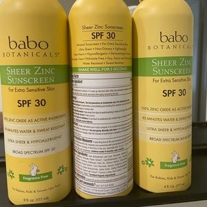 BABO BOTANICALS SUNSCREEN (3 COUNT)